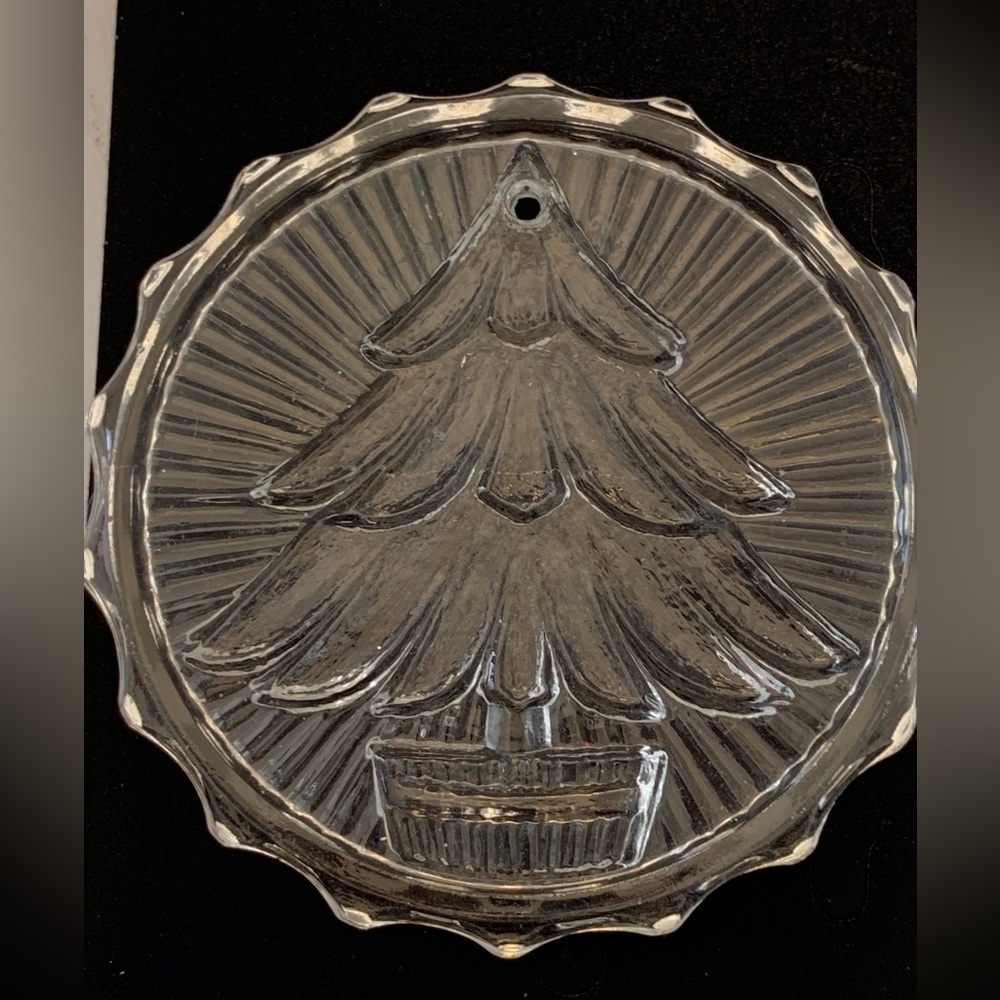 Vintage Fostoria Flat Lead Crystal Christmas Tree Ornament